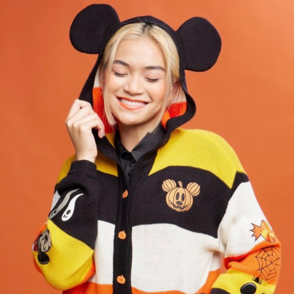 NWT Disney Halloween Hot Topic Cardigan Sweater Her Universe Mickey Mouse Small